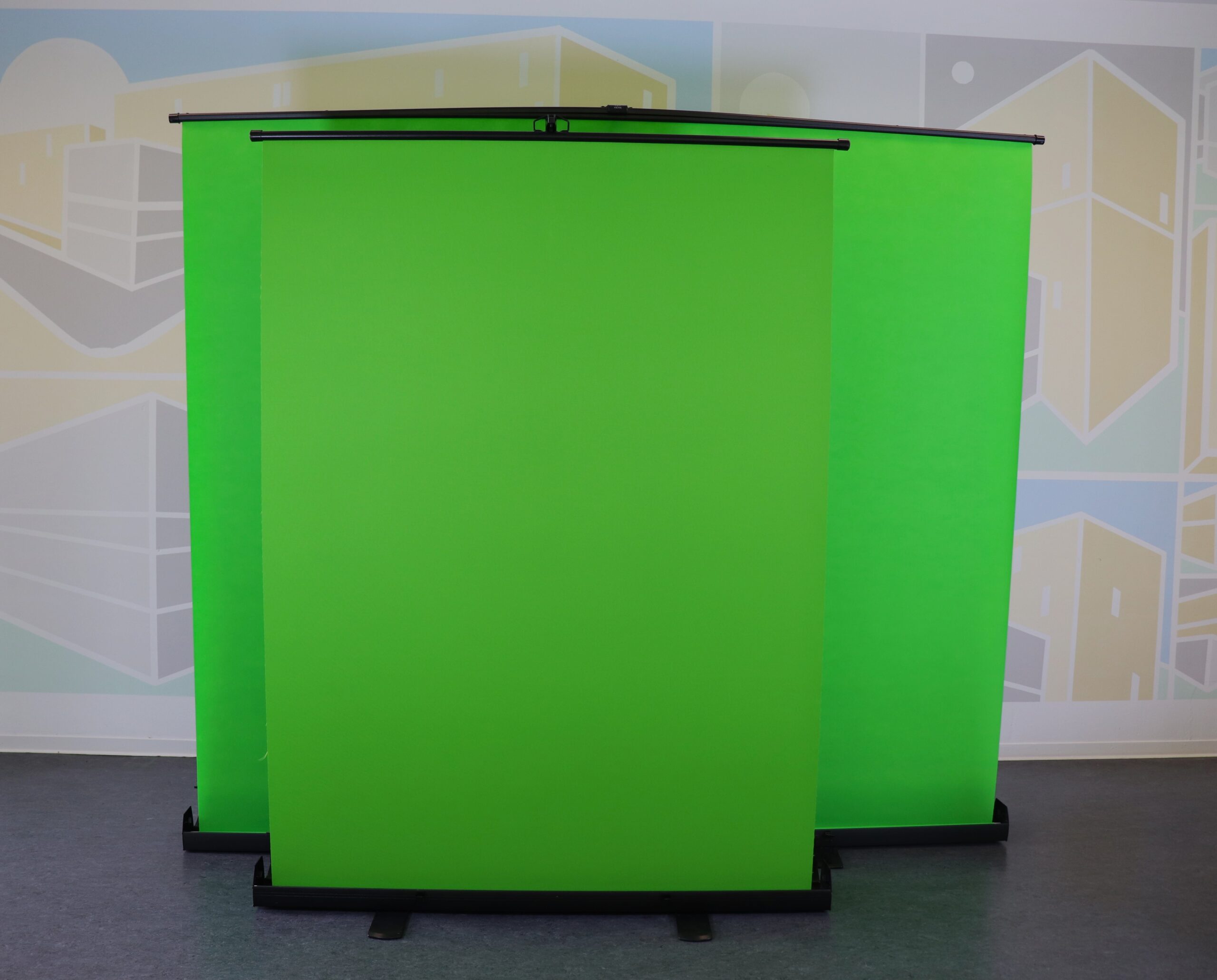 Zwei Greenscreens